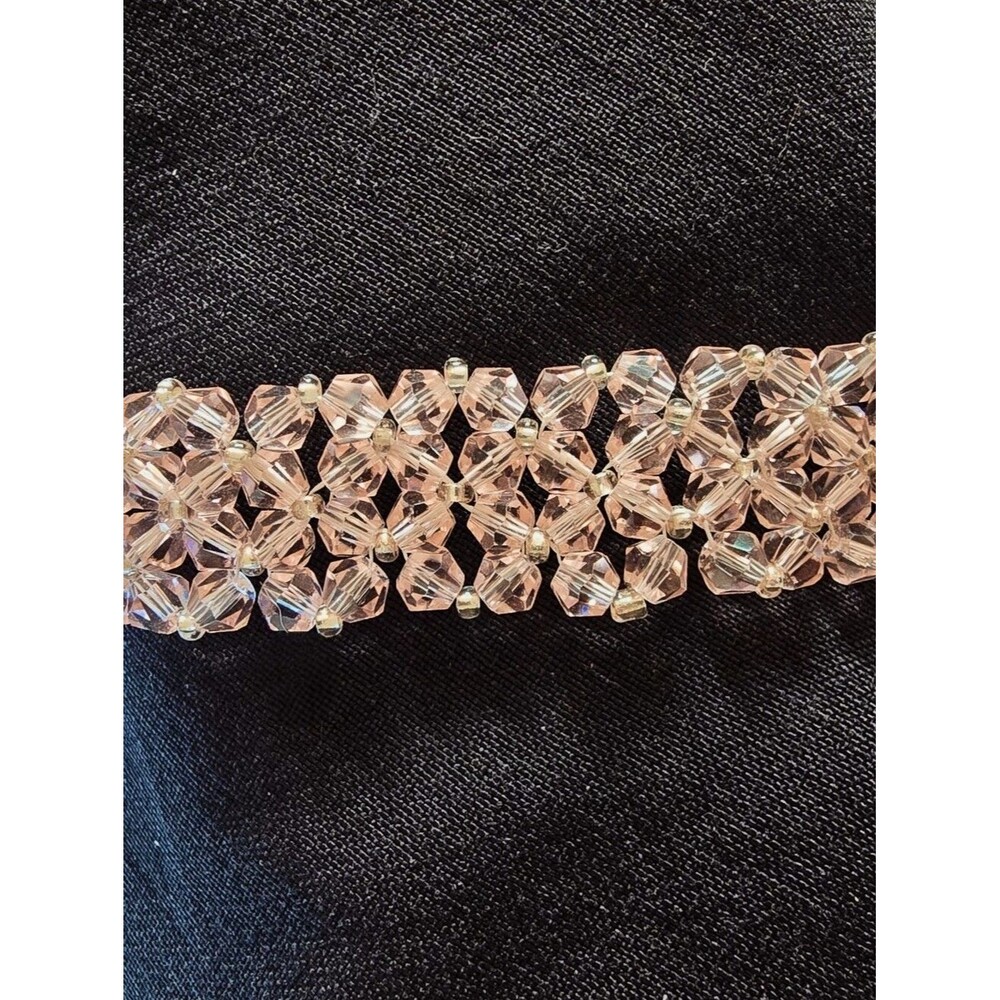 Pink Crystal Ribbon Bracelet - Picture 3 of 4